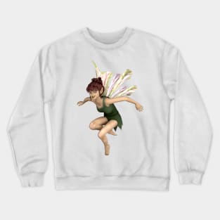 Let's Play elf fairy faerie flying through air dragon wings Crewneck Sweatshirt